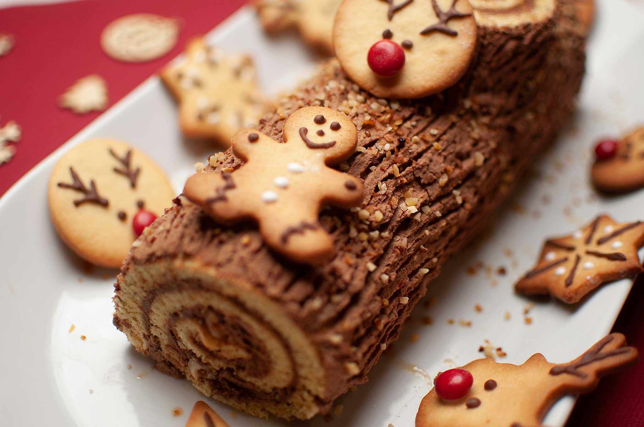 Weihnachtskuchen mit Plätzchen