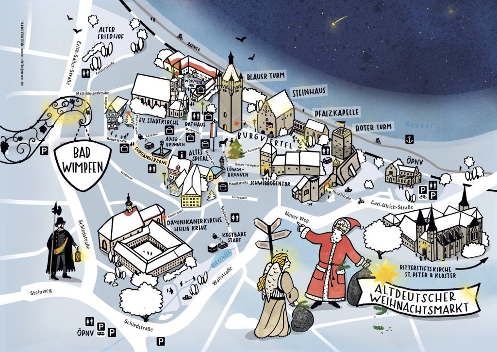 Stadtplan_Altdeutscher-Weihnachtsmarkt_Bad-Wimpfen Stadtplan Bad Wimpfen zum Altdeutschen Weihnachtsmarkt